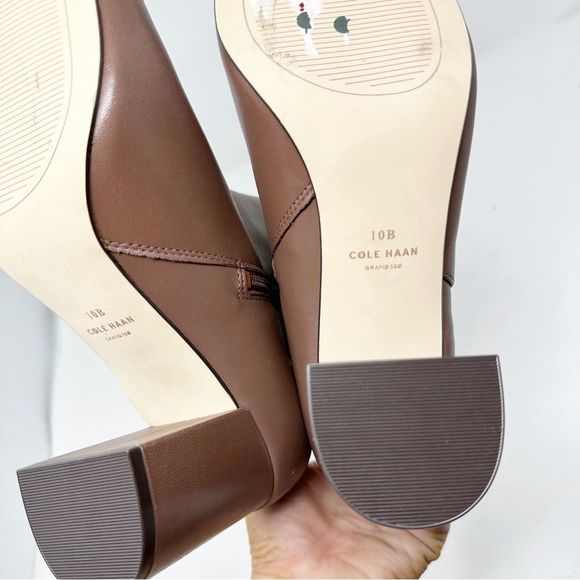 Cole Haan Maroon Leather Heeled Valley Square Chestnut Size 10 - Picture 9 of 9